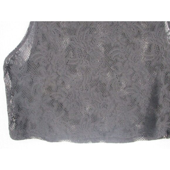 Victorias Secret Pink Womens Black Lace Crop Tank Top Size - XS - Picture 2 of 8